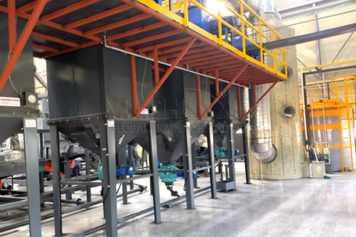 Lithium battery recycling powder collection