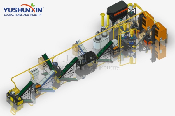 Mechanical solar panels disposal plant