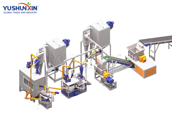 photovoltaic panel crushing and separating machine