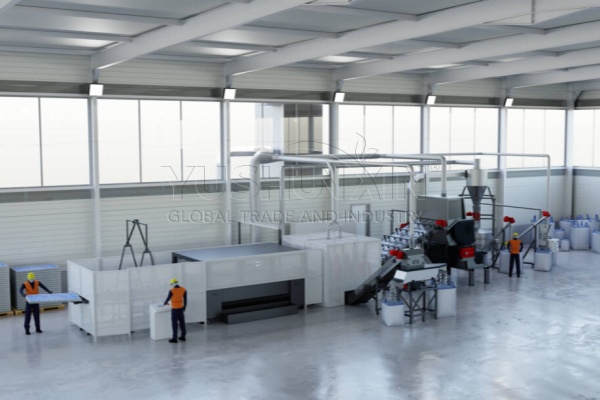 solar panel disposal plant area